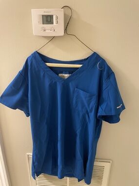 Skechers Royal Blue V-Neck Scrub Top